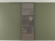 Перегородка Formato вдоль стены на потолок 1 створка