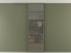 Перегородка Formato вдоль стены на потолок 1 створка