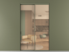 Перегородка Формато внутри проёма 2 створки