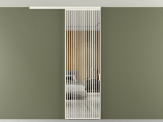 Перегородка Formato вдоль стены на потолок 1 створка