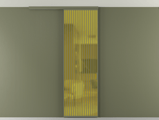 Перегородка Формато вдоль стены на потолок 1 створка