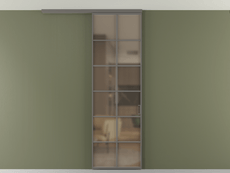 Перегородка Formato вдоль стены на потолок 1 створка