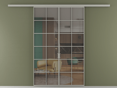 Перегородка Formato вдоль стены 2 створки