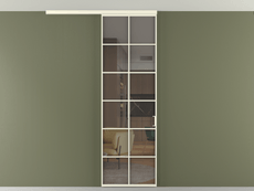 Перегородка Formato вдоль стены на потолок 1 створка