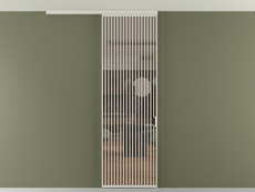 Перегородка Formato вдоль стены на потолок 1 створка