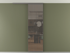 Перегородка Formato вдоль стены на потолок 1 створка