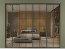 Перегородка Формато внутри проёма 4 створки