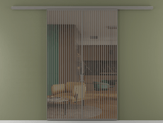 Перегородка Formato вдоль стены 2 створки