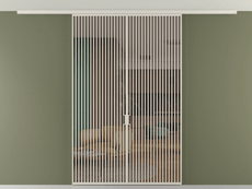 Перегородка Formato вдоль стены на потолок 2 створки