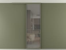 Перегородка Formato вдоль стены на потолок 1 створка