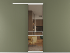 Перегородка Formato вдоль стены 1 створка