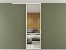 Перегородка Formato вдоль стены на потолок 1 створка