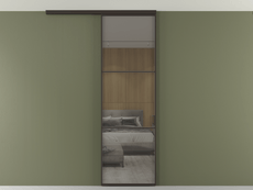 Перегородка Formato вдоль стены на потолок 1 створка