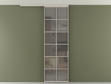 Перегородка Formato вдоль стены на потолок 1 створка