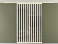 Перегородка Formato вдоль стены на потолок 2 створки