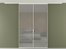 Перегородка Formato вдоль стены на потолок 2 створки