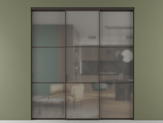 Перегородка Formato внутри проёма 3 створки