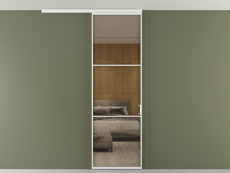 Перегородка Formato вдоль стены на потолок 1 створка