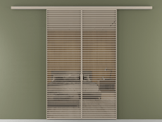 Перегородка Formato вдоль стены 2 створки