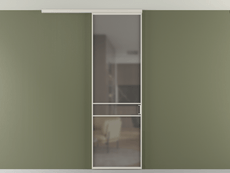 Перегородка Formato вдоль стены на потолок 1 створка