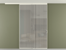 Перегородка Formato вдоль стены на потолок 2 створки с синхронным механизмом