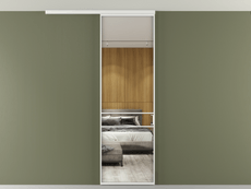 Перегородка Formato вдоль стены на потолок 1 створка