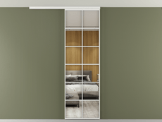 Перегородка Formato вдоль стены на потолок 1 створка