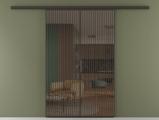 Перегородка Formato вдоль стены 2 створки