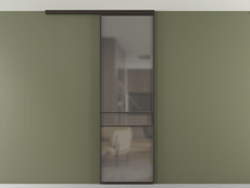 Перегородка Formato вдоль стены на потолок 1 створка