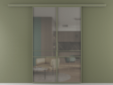 Перегородка Formato вдоль стены 2 створки