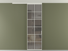 Перегородка Formato вдоль стены на потолок 1 створка