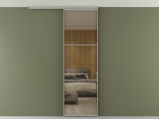 Перегородка Formato вдоль стены на потолок 1 створка