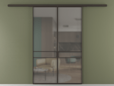 Перегородка Formato вдоль стены 2 створки