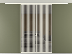 Перегородка Formato вдоль стены на потолок 2 створки