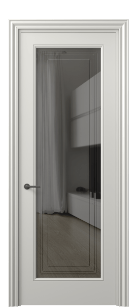 Межкомнатная дверь 8400 МСР Серое прозрачное стекло с гравировкой Маскот. Цвет Матовый серый. Материал Гладкая эмаль. Коллекция Mascot. Фото. Дверь межкомнатная 8400 МСР Серое прозрачное стекло с гравировкой Маскот. Цвет Матовый серый. Материал Гладкая эмаль. Коллекция Mascot. Картинка.